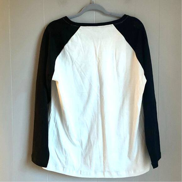 NWT Lascana Red & Black Buffalo Plaid Reindeer Family Funny Raglan Tee - Picture 3 of 4